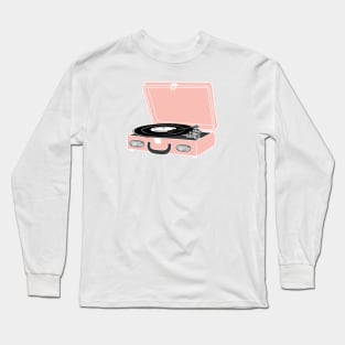 Pink Record Player Long Sleeve T-Shirt